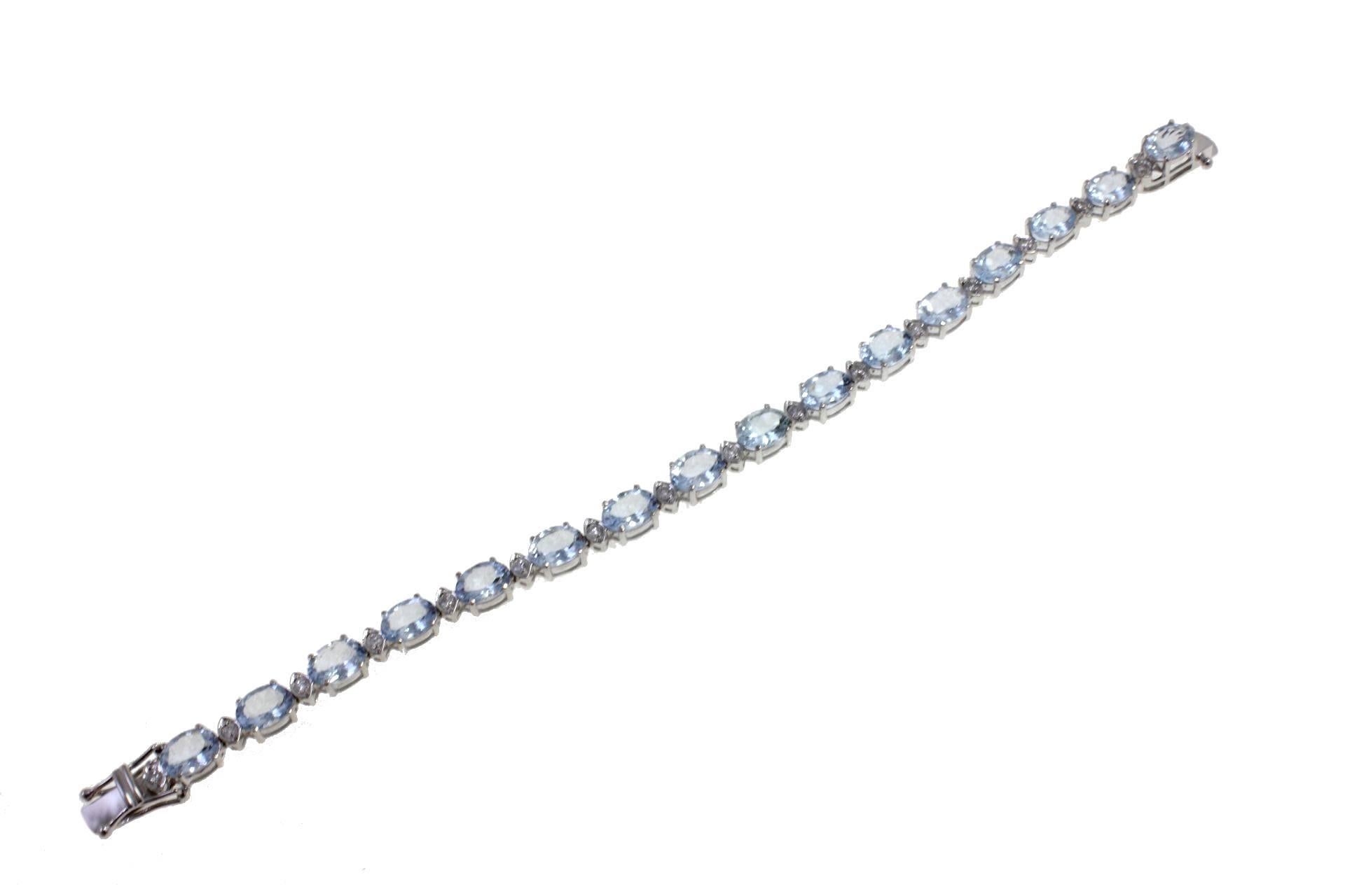 Retro Gold Diamond Aquamarine Bracelet
