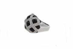 Onyx and Diamond Dome Ring