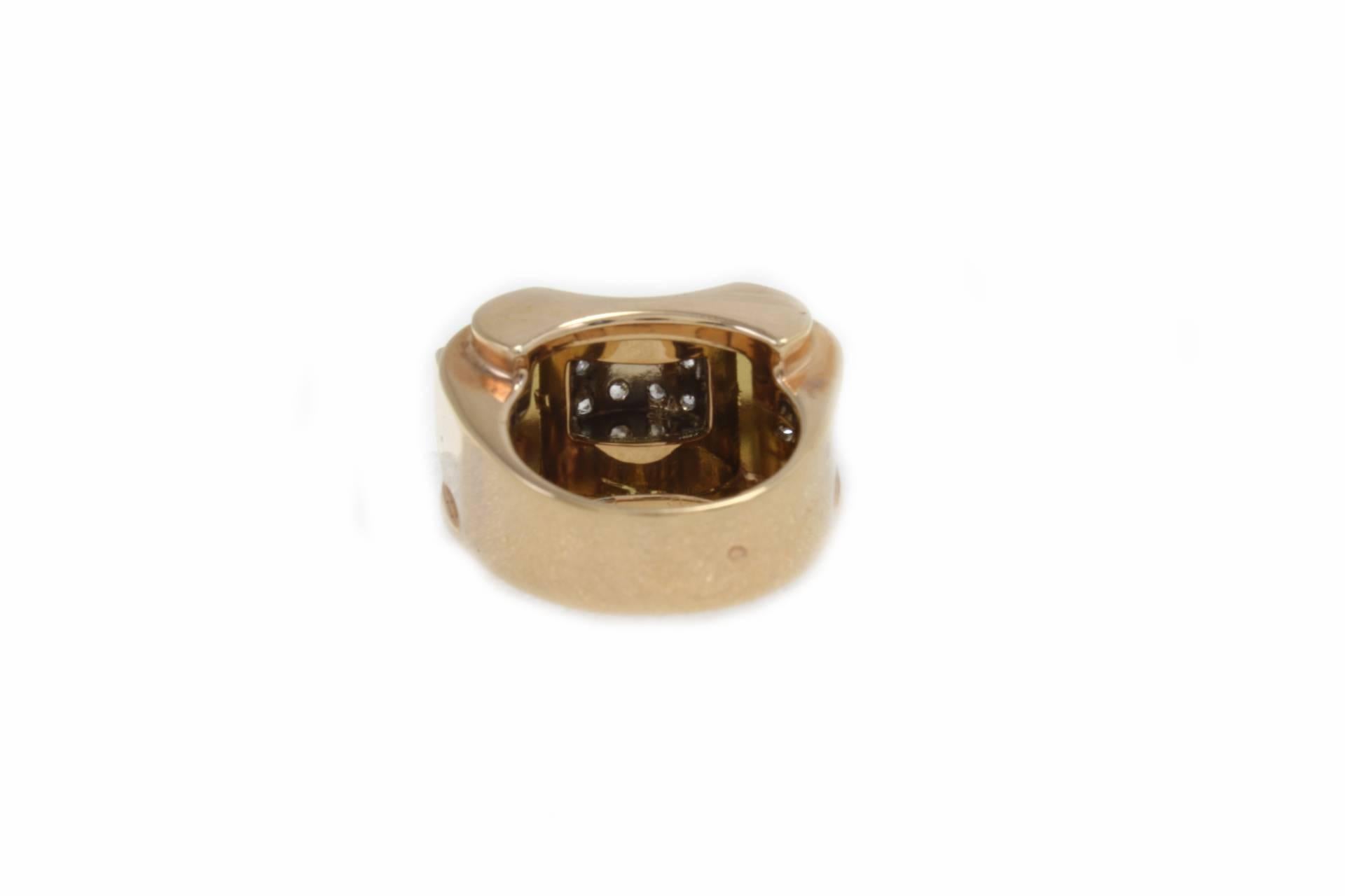 Diamant Gelbgold Fashion Ring (Retro) im Angebot