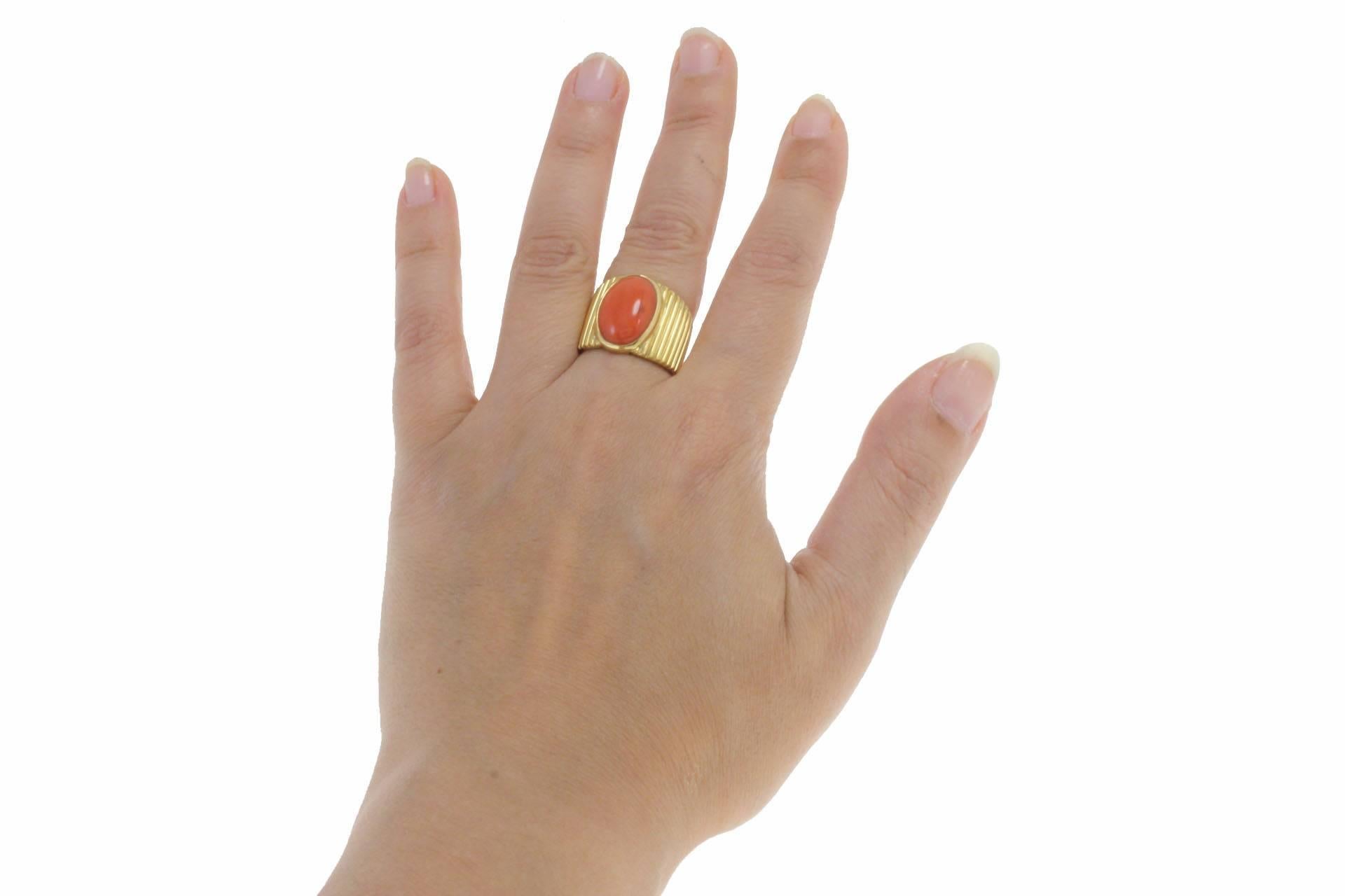 Coral Signet Ring 1