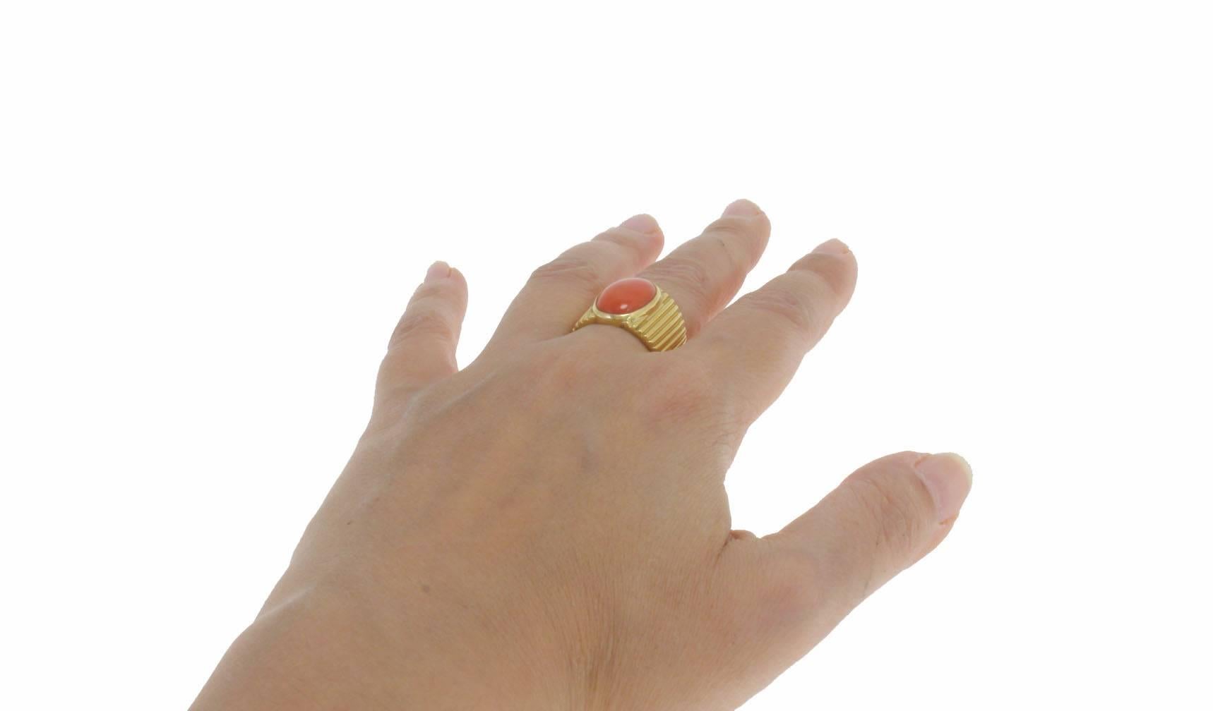 Coral Signet Ring 2