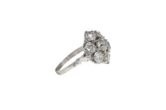 Luise Platinum Diamond Cluster Ring