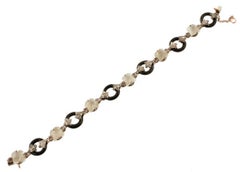 Rubies, Diamonds, Moonlights, Onyx, Rose Gold and Silver Retrò Bracelet
