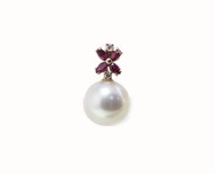 Luise Ruby and Sea Pearl Earrings