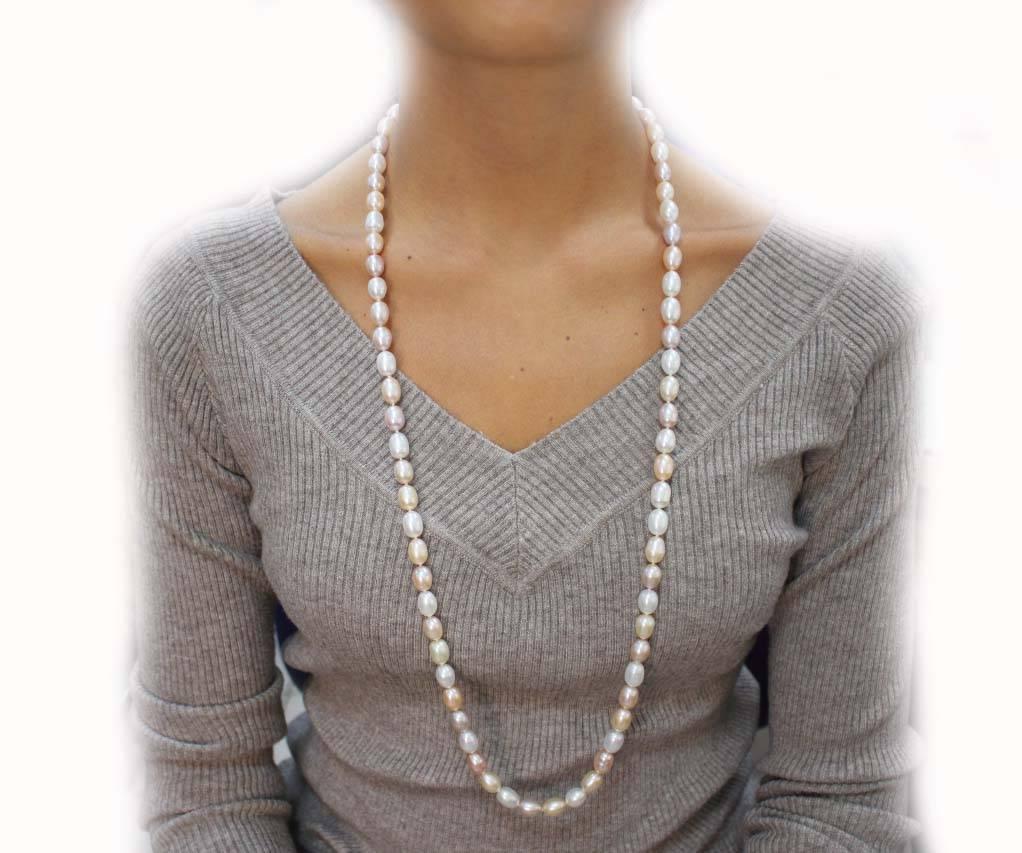 Retro  88.70 g Pearls Beaded/ Multi-Strand Necklace