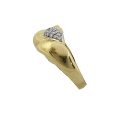 Animal Head Shape Diamonds and Rubies 18K Yellow and White Gold Ring