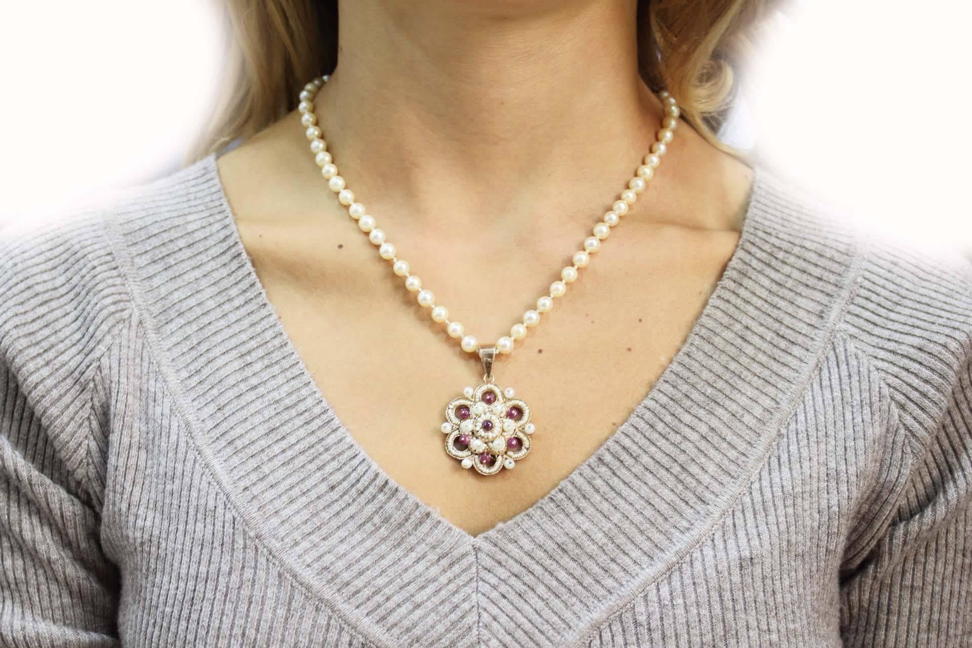Pearl and Rose Gold Necklace 1