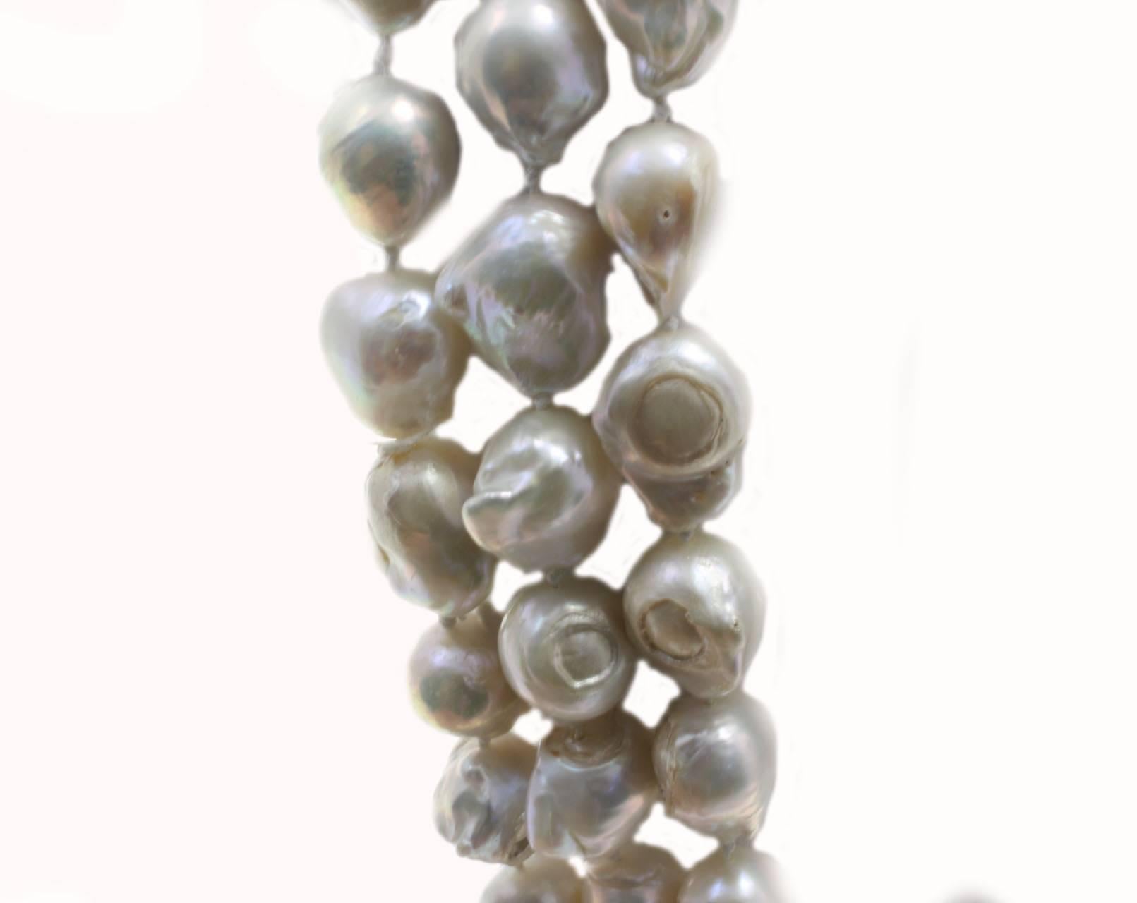  Baroque Pearls Long Necklace 1