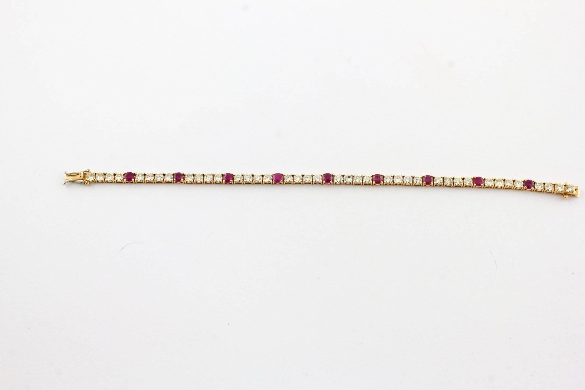 ruby rose gold bracelet