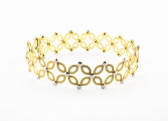 Clous d'or jaune et or blanc  Signé Chimento Parure