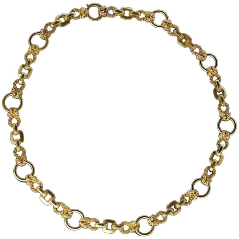Gold Knot Necklace by Hermes circa1965