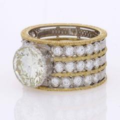 3.30ct Diamond & Gold Ring By Mario Buccelatti c.1970