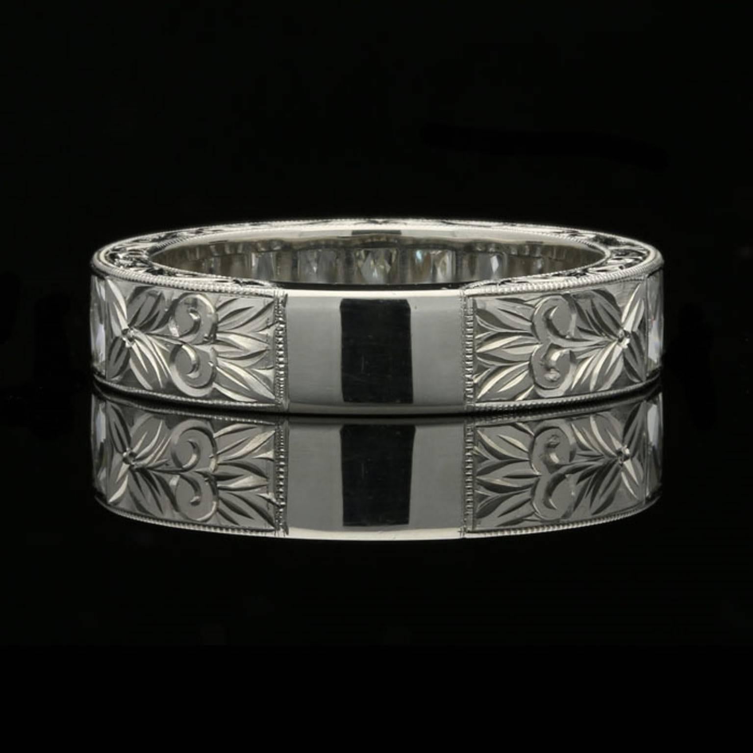 Women's Hancocks Stunning 2.75 carats French Cut diamond and Platinum Eternity Ring