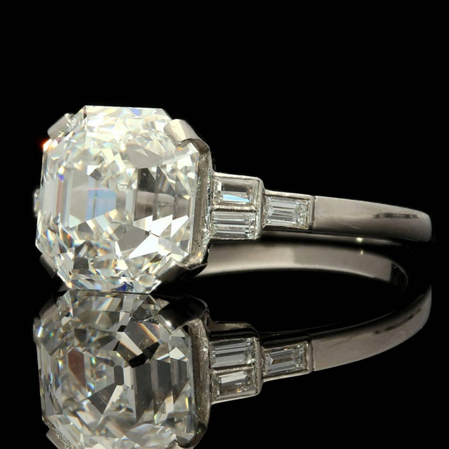 asscher cut diamond rings
