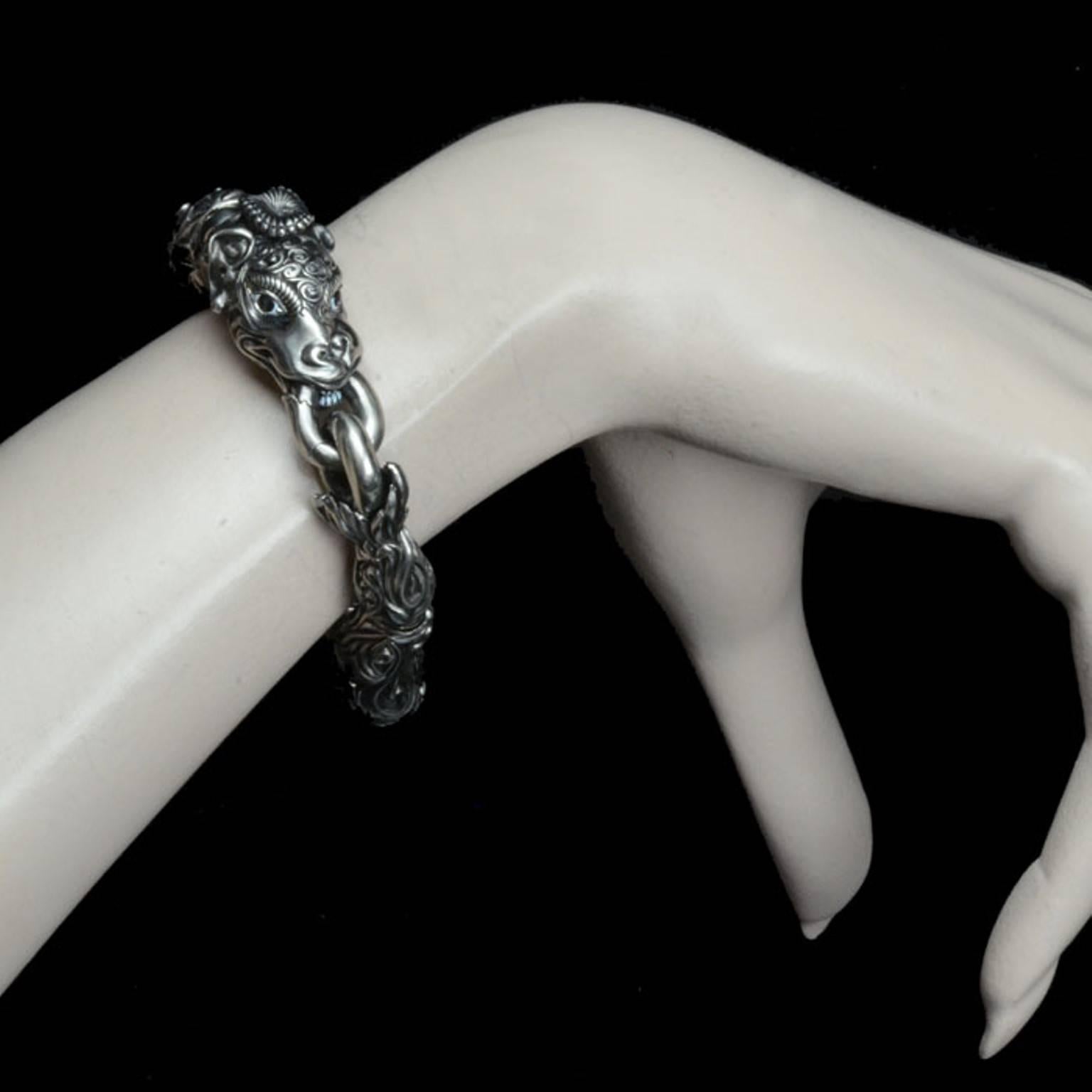 White Gold Dragon Bracelet by Otto Jakob 2012 In Excellent Condition In London, GB