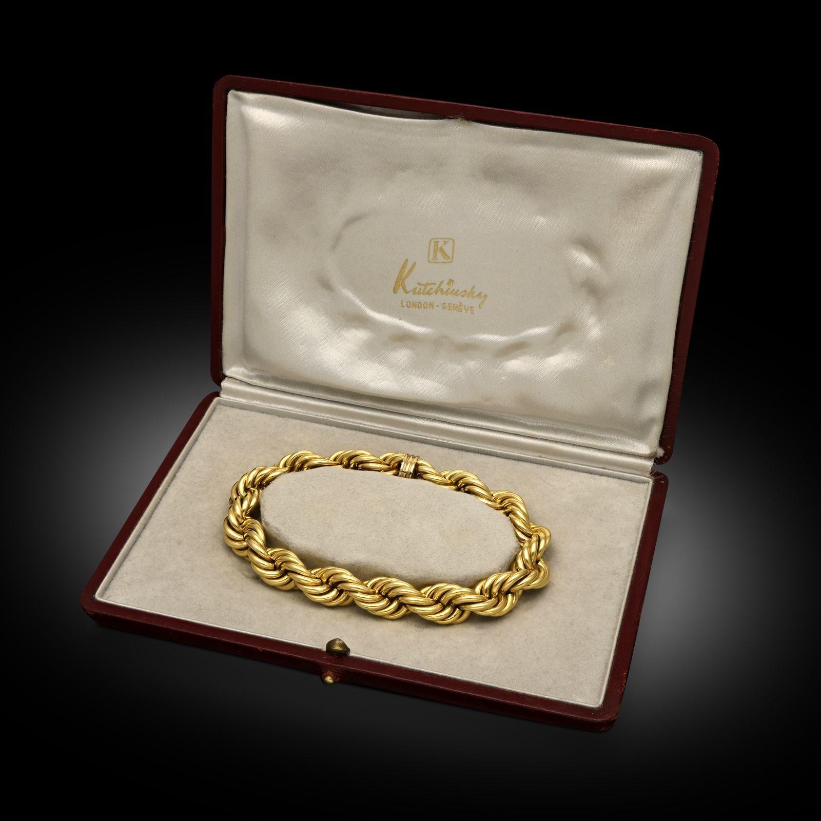 Bracciale Vintage Kutchinsky in oro giallo 18 ct. in vendita 2