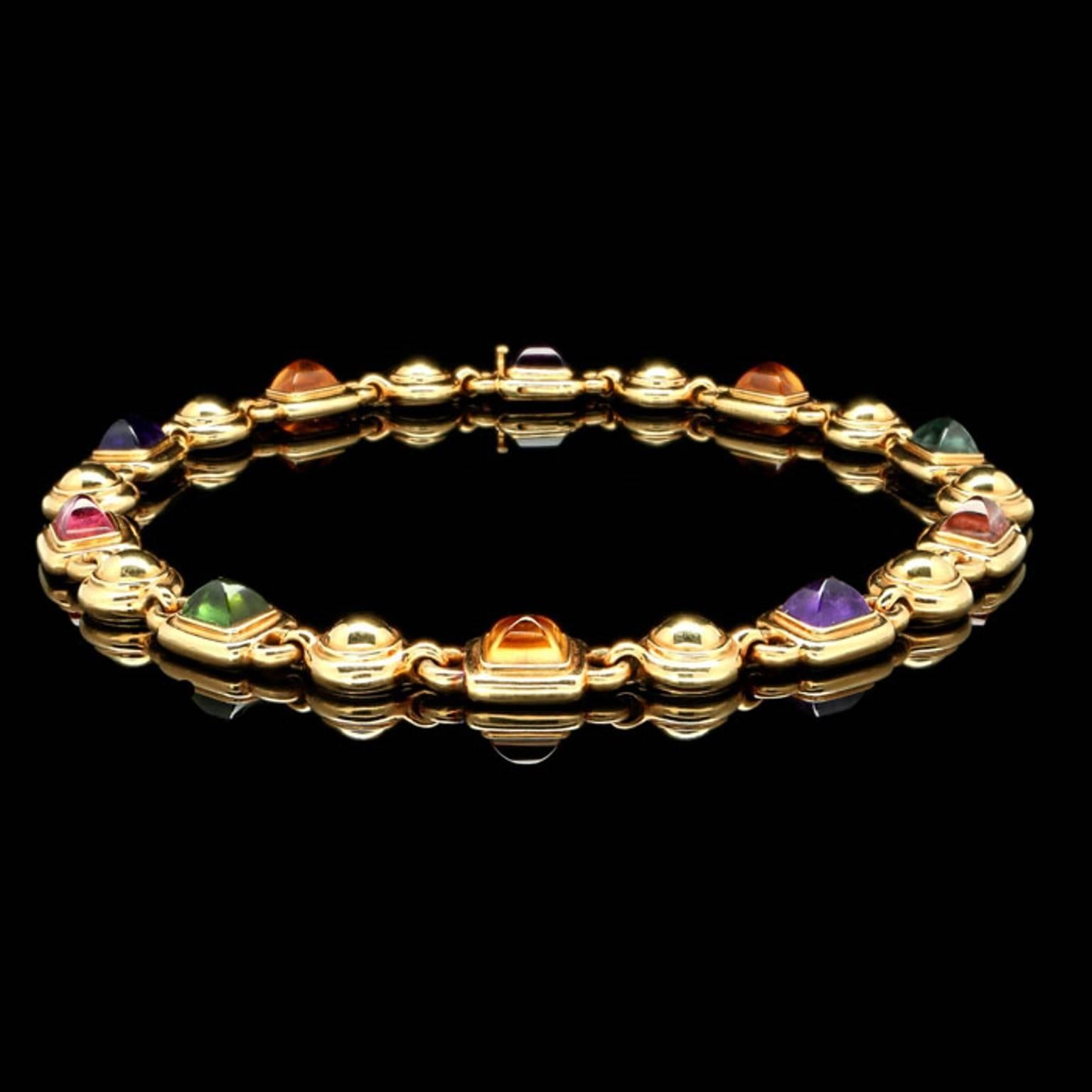 Chanel Multi Gem Gold Necklace In Good Condition In London, GB