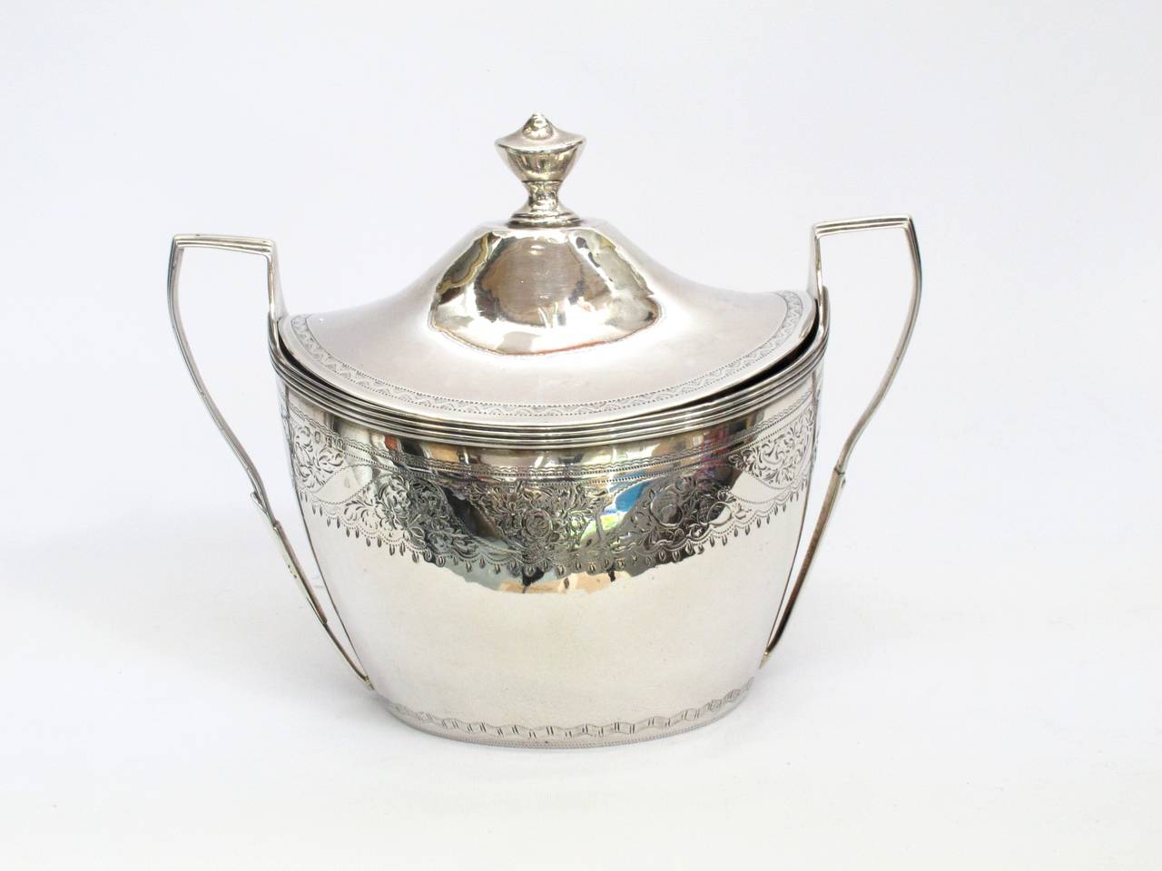 Women's or Men's Peter Ann and William Bateman Three Piece Sterling Silver Tea Set
