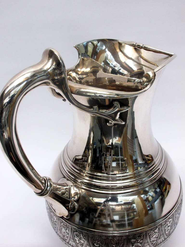 Gorham Sterling Silver Water Pitcher In Excellent Condition In Santa Fe, NM