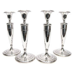 Antique Tiffany & Co. Set of Four Silver Candlesticks