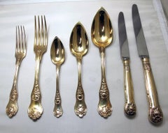 Maison Deniere, Vermeil 950 Silver, French Flatware Service