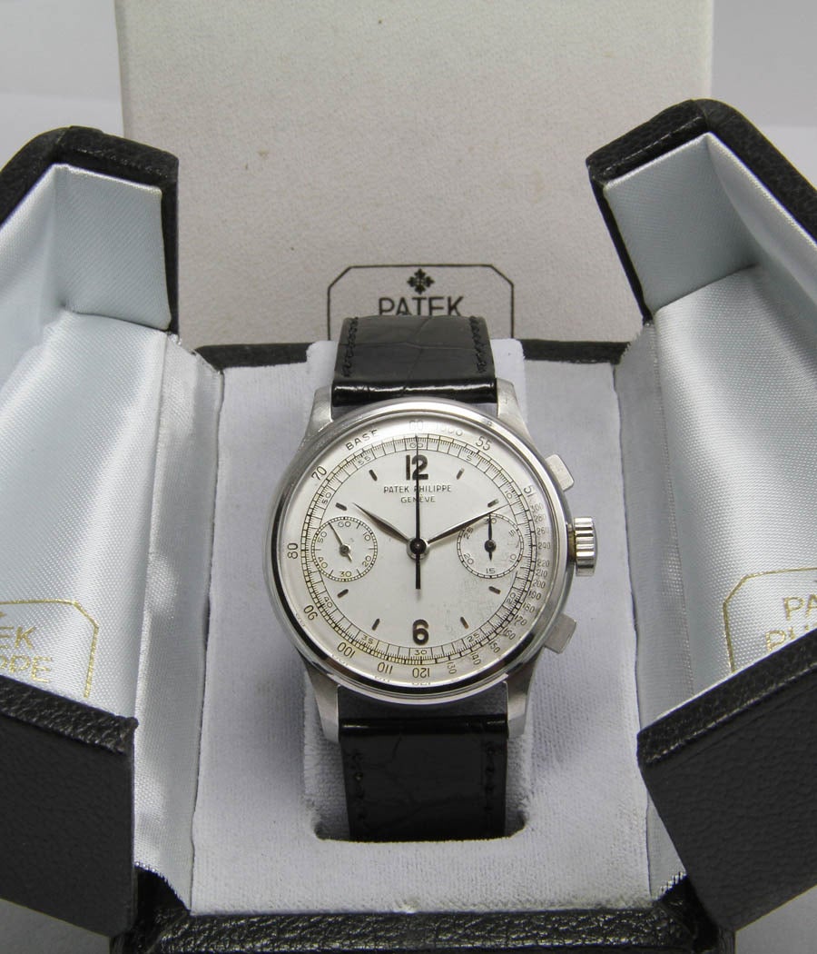 Men's Patek Philippe Stainless Steel Chronograph Wristwatch Ref 130