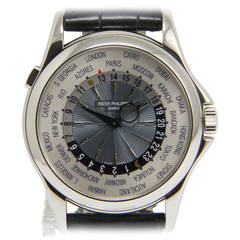 Patek Philippe Platinum World Time Wristwatch Ref 5130P