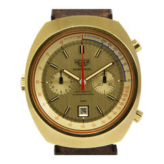 Vintage Heuer Gold-Plated Montreal Automatic Chronograph Wristwatch Ref.10505