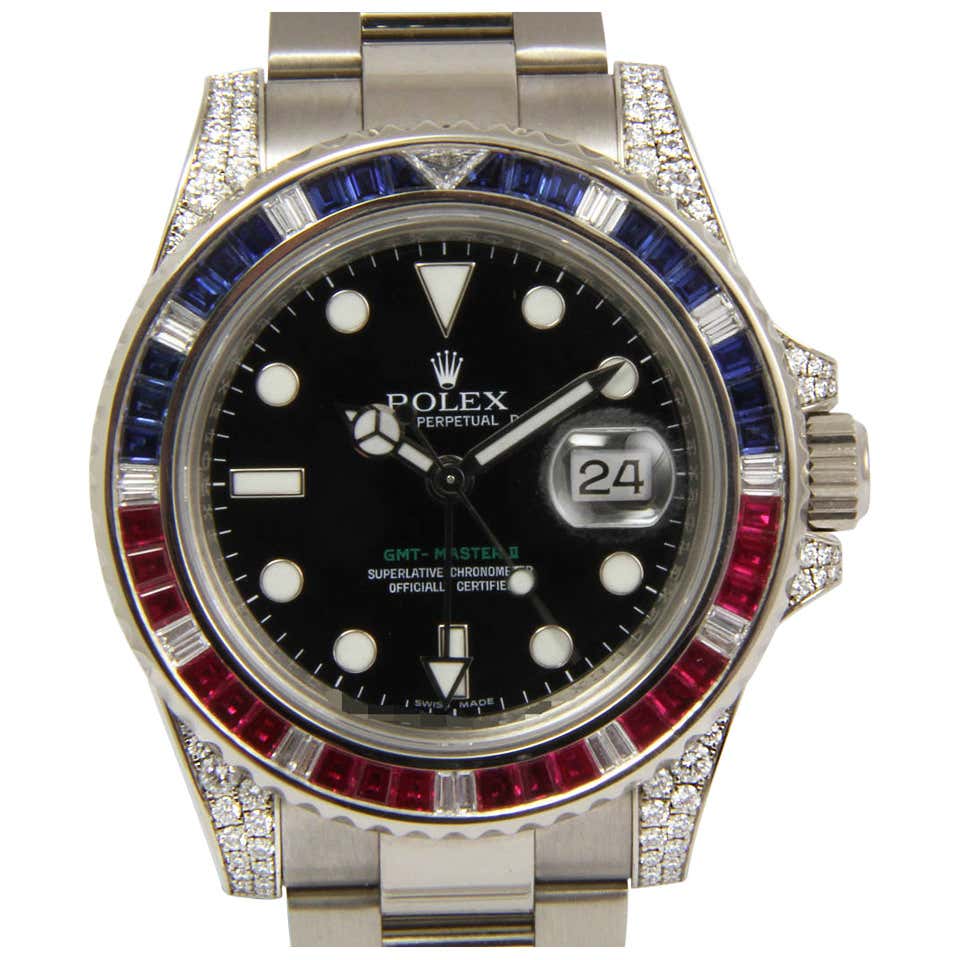 Rolex White Gold GMT Master II Wristwatch Ref. 116759 SARU at 1stDibs ...