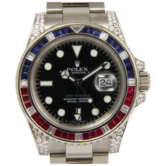 Rolex White Gold GMT Master II Wristwatch Ref. 116759 SARU