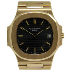 Patek Philippe Yellow Gold Nautilus Large Chronometer Wristwatch Ref. 3700