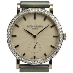 Patek Philippe Lady's White Gold Calatrava Chronometer Wristwatch Ref. 7120G