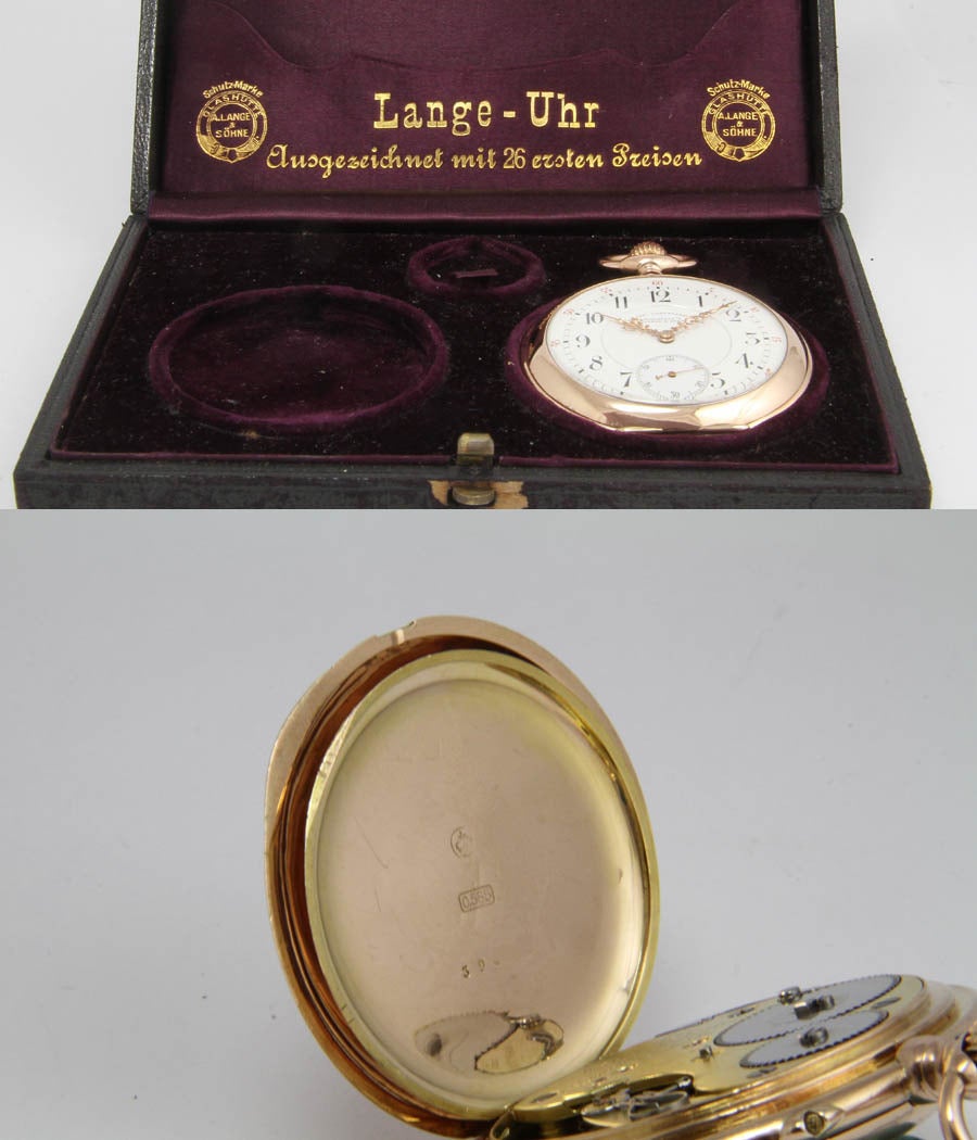Women's or Men's A. Lange & Sohne Rose Gold DUF Pocket Watch 1901