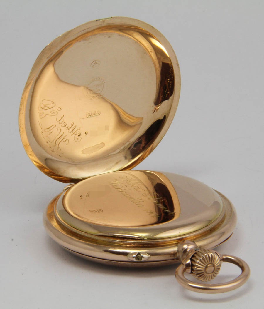 A. Lange & Sohne Rose Gold DUF Pocket Watch 1901 1