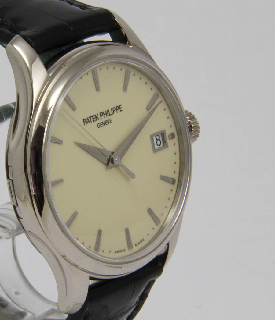 Patek Philippe White Gold Calatrava Chronometer Wristwatch Ref 5227 G