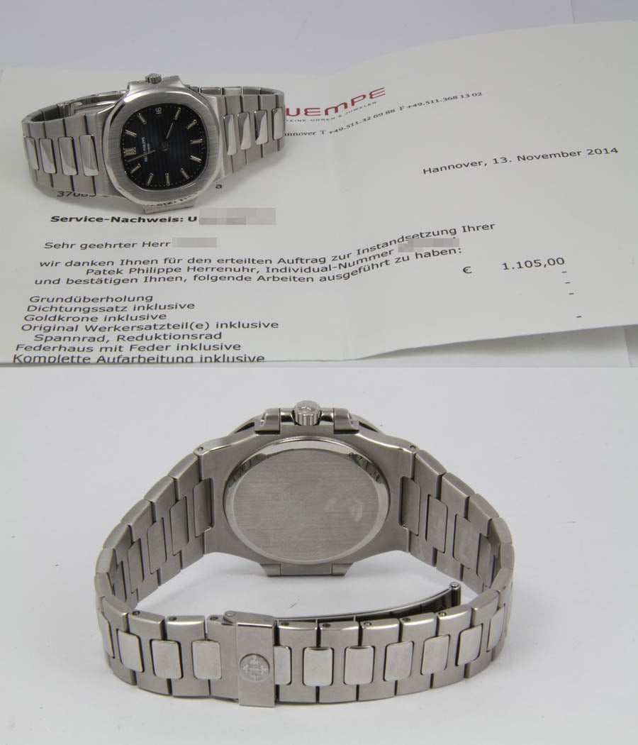 Patek Philippe Steel Nautilus Wristwatch Ref. 3800 In Excellent Condition In Munich, Bavaria
