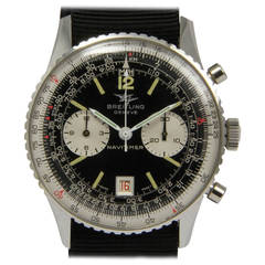 Breitling Steel Navitimer Manual Wind Chronograph Wristwatch Ref. 7806