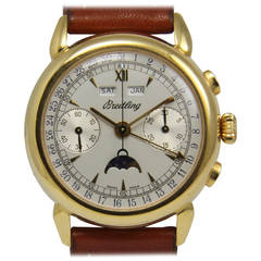 Vintage Breitling Yellow Gold Montbrillant Wristwatch Ref. 1939