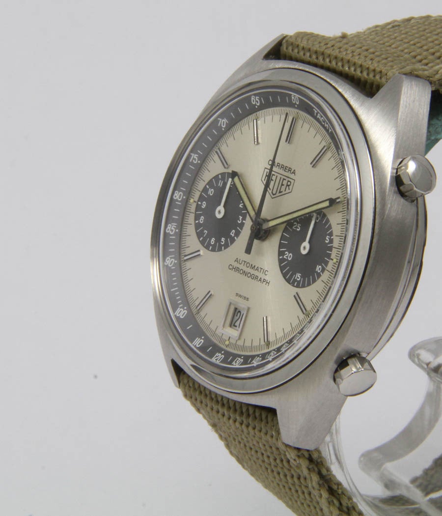 Heuer Carrera Steel Automatic Chronograph Wristwatch Ref 110.253 In Excellent Condition In Munich, Bavaria