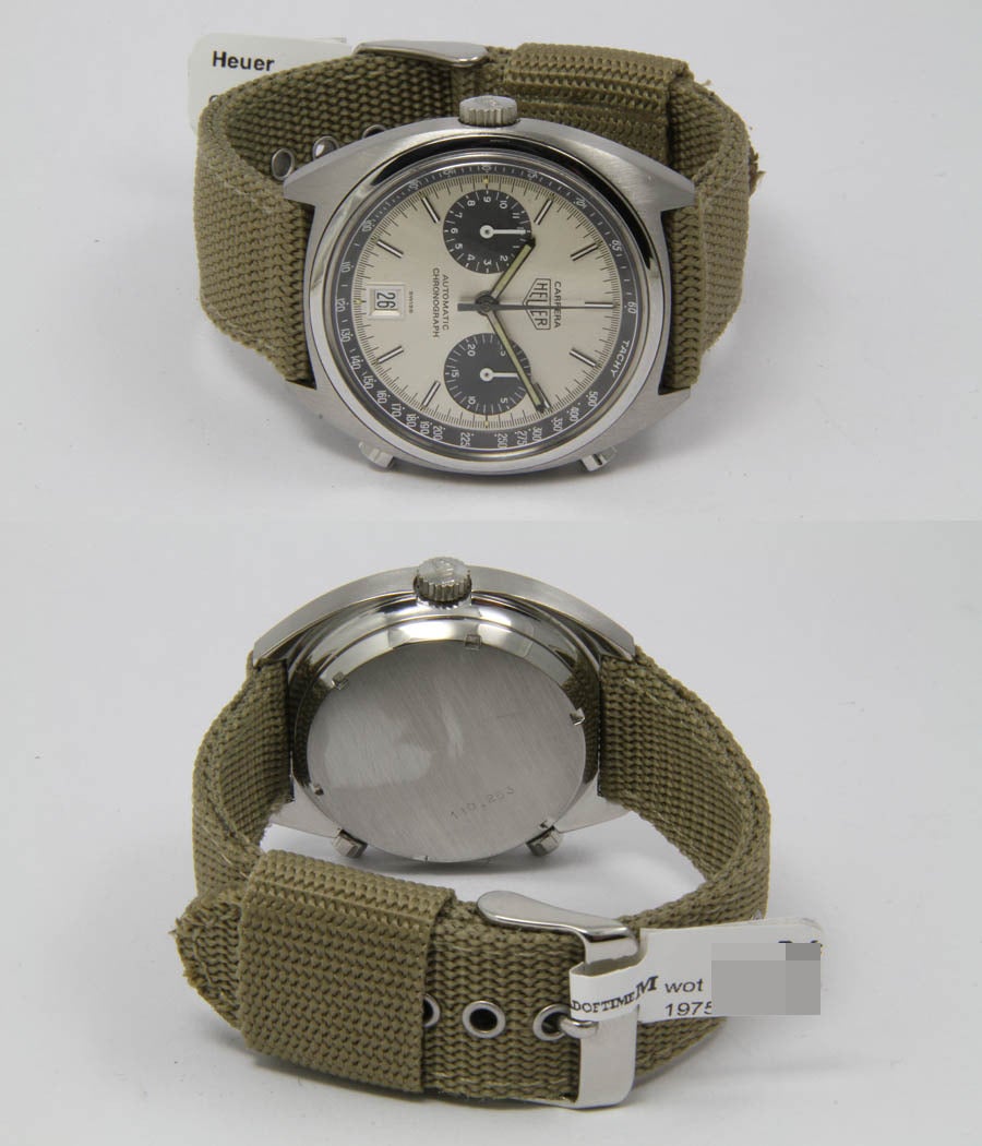 Women's or Men's Heuer Carrera Steel Automatic Chronograph Wristwatch Ref 110.253