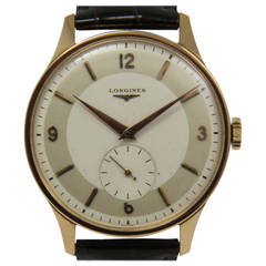 Longines Rose Gold Manual Wind Wristwatch