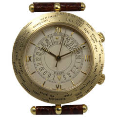Van Cleef & Arpels Yellow Gold Traveler Wristwatch