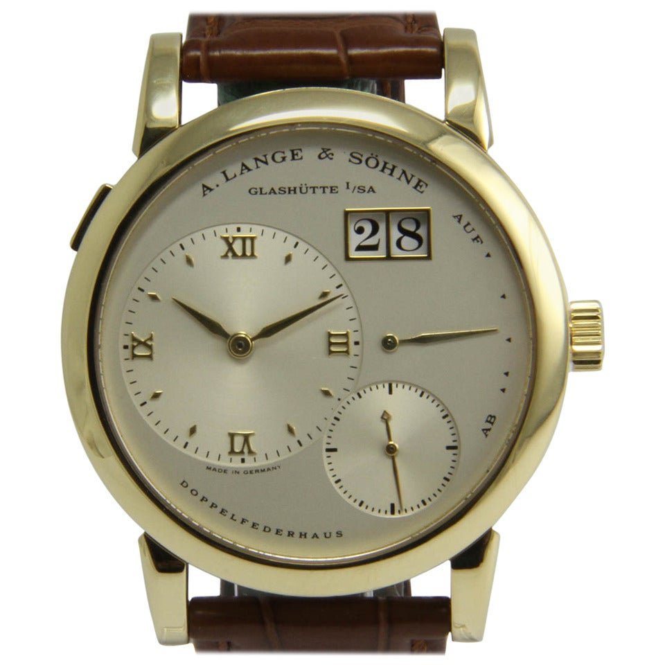A. Lange & Söhne Yellow Gold Lange I Manual Wind Wristwatch Ref. 101.032