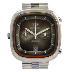 Vintage Heuer Stainless Steel Silverstone Wristwatch Ref 110.313F