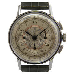 Omega Montre-bracelet chronographe en acier inoxydable