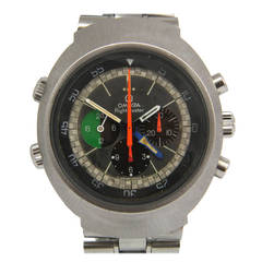 Vintage Omega Stainless Steel Flightmaster Wristwatch Ref 145.013