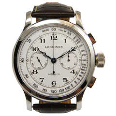 Longines Stainless Steel Chronograph Wristwatch
