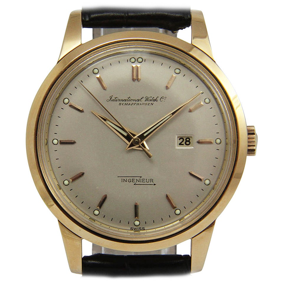 IWC Schaffhausen Ingenieur Rose Gold Automatic Wristwatch Ref.666 at ...