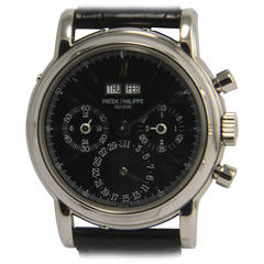 Patek Philippe White Gold Chronograph Wristwatch Ref. 3970 G