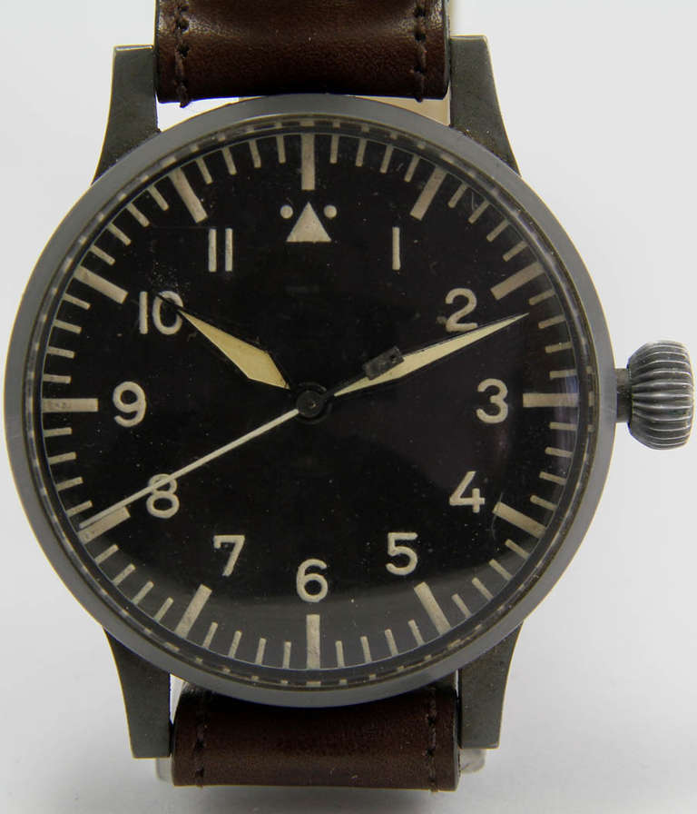 Laco Stainless Steel Oversized Pilot's Wristwatch